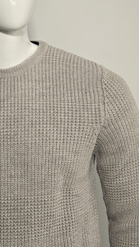 Girocollo in cotone lavorato