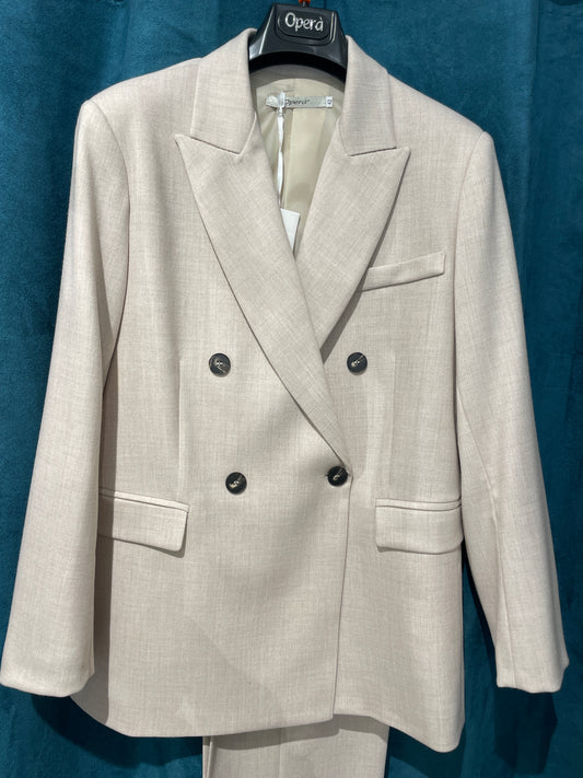Completo Pantalone e Blazer Donna Beige