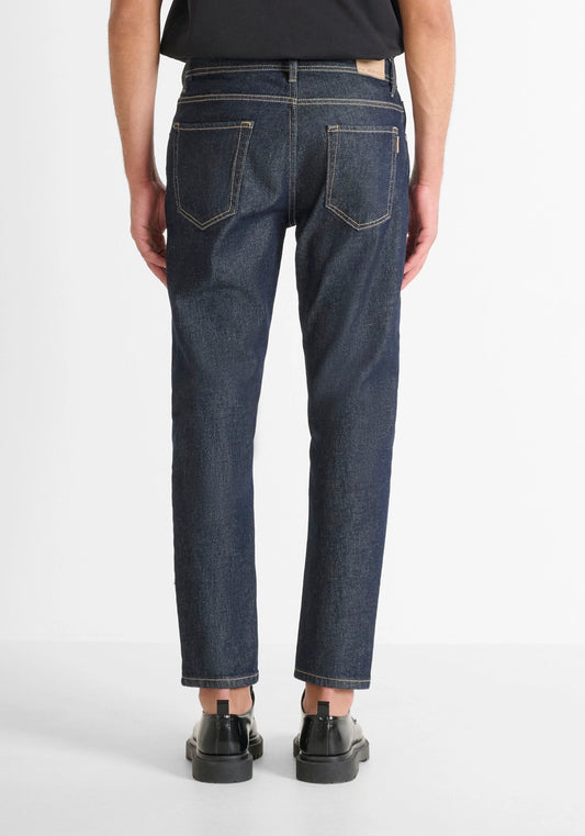 JEANS SLIM FIT "ARGON" LUNGHEZZA ALLA CAVIGLIA IN DENIM BLU PROFONDO