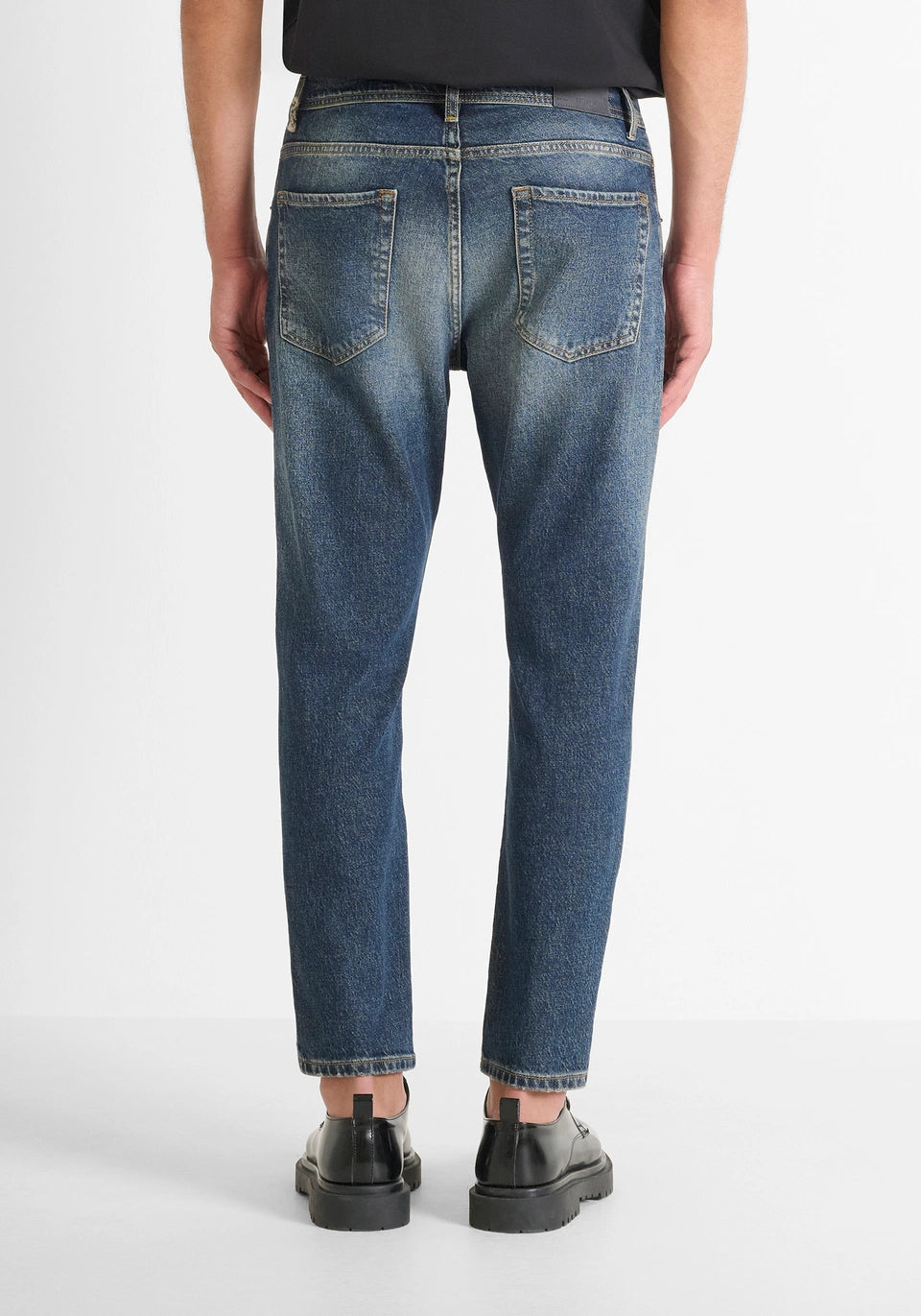 JEANS SLIM FIT "ARGON" LUNGHEZZA ALLA CAVIGLIA LAVAGGIO SFUMATO