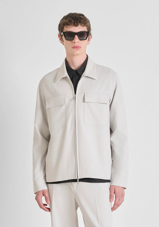 CAMICIA REGULAR FIT IN MISTO LANA