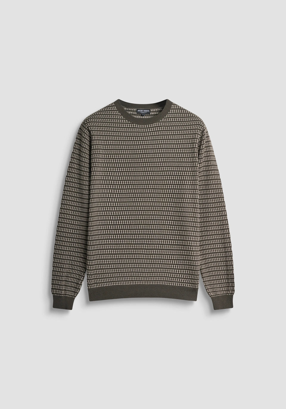 MAGLIA REGULAR FIT IN COTONE CON MOTIVO GEOMETRICO