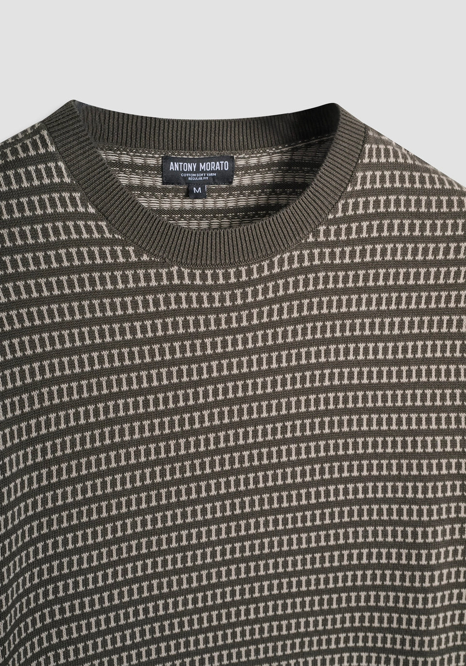 MAGLIA REGULAR FIT IN COTONE CON MOTIVO GEOMETRICO