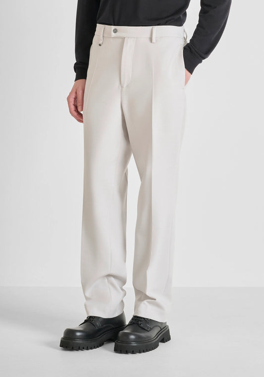 PANTALONI RELAXED FIT "EVAN" IN MISTO LANA