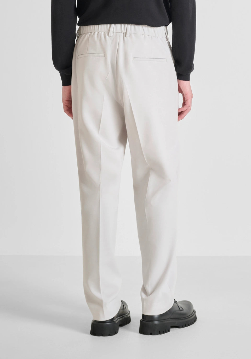 PANTALONI RELAXED FIT "EVAN" IN MISTO LANA