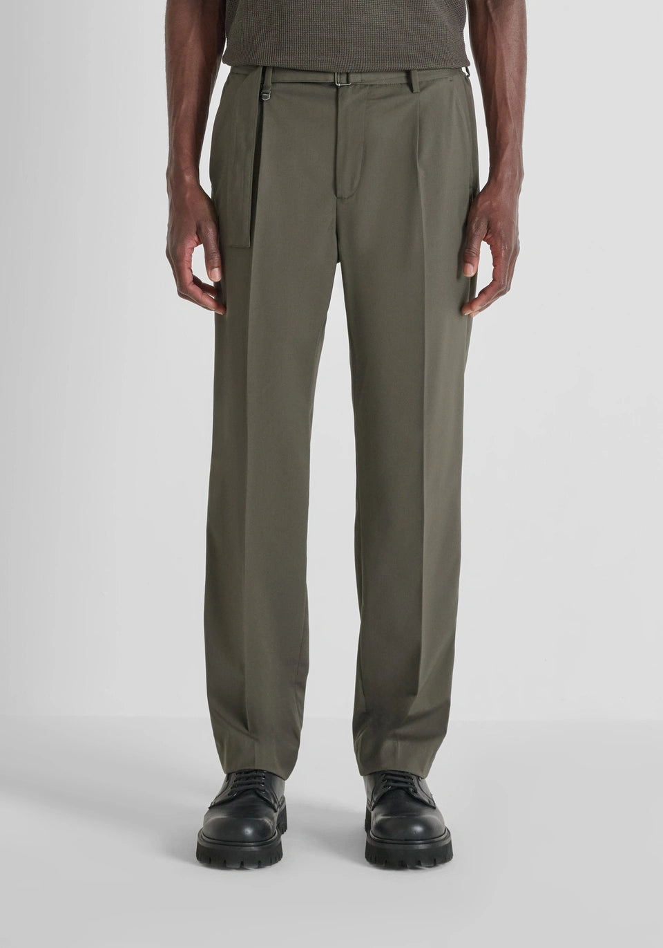 PANTALONI RELAXED FIT "ALAN" IN MISTO VISCOSA ELASTICA