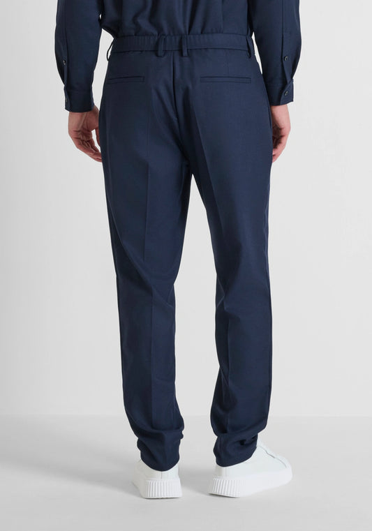 PANTALONI REGULAR FIT "DUKE" GAMBA DRITTA IN TESSUTO CALDO