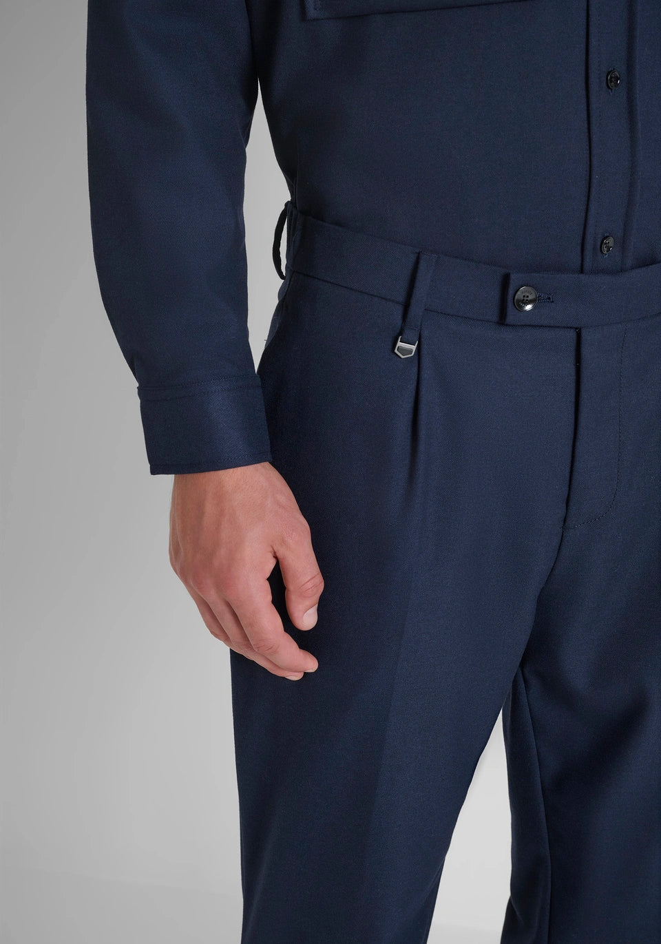 PANTALONI REGULAR FIT "DUKE" GAMBA DRITTA IN TESSUTO CALDO