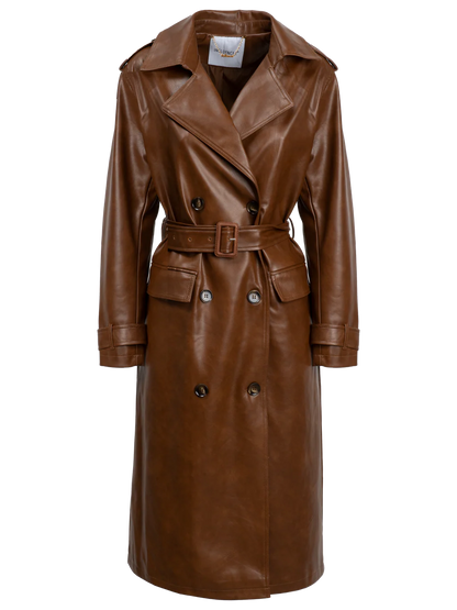 FAUX LEATHER TRENCH
