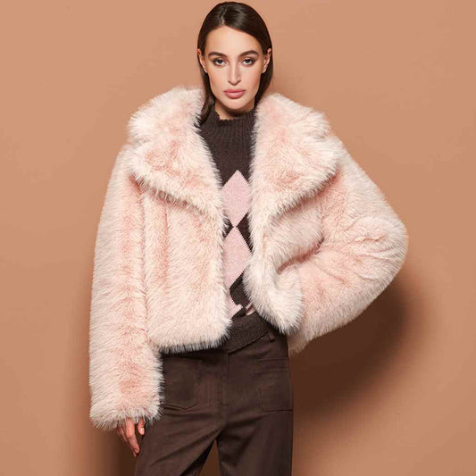 Pelliccia Ecologica Cipria Donna