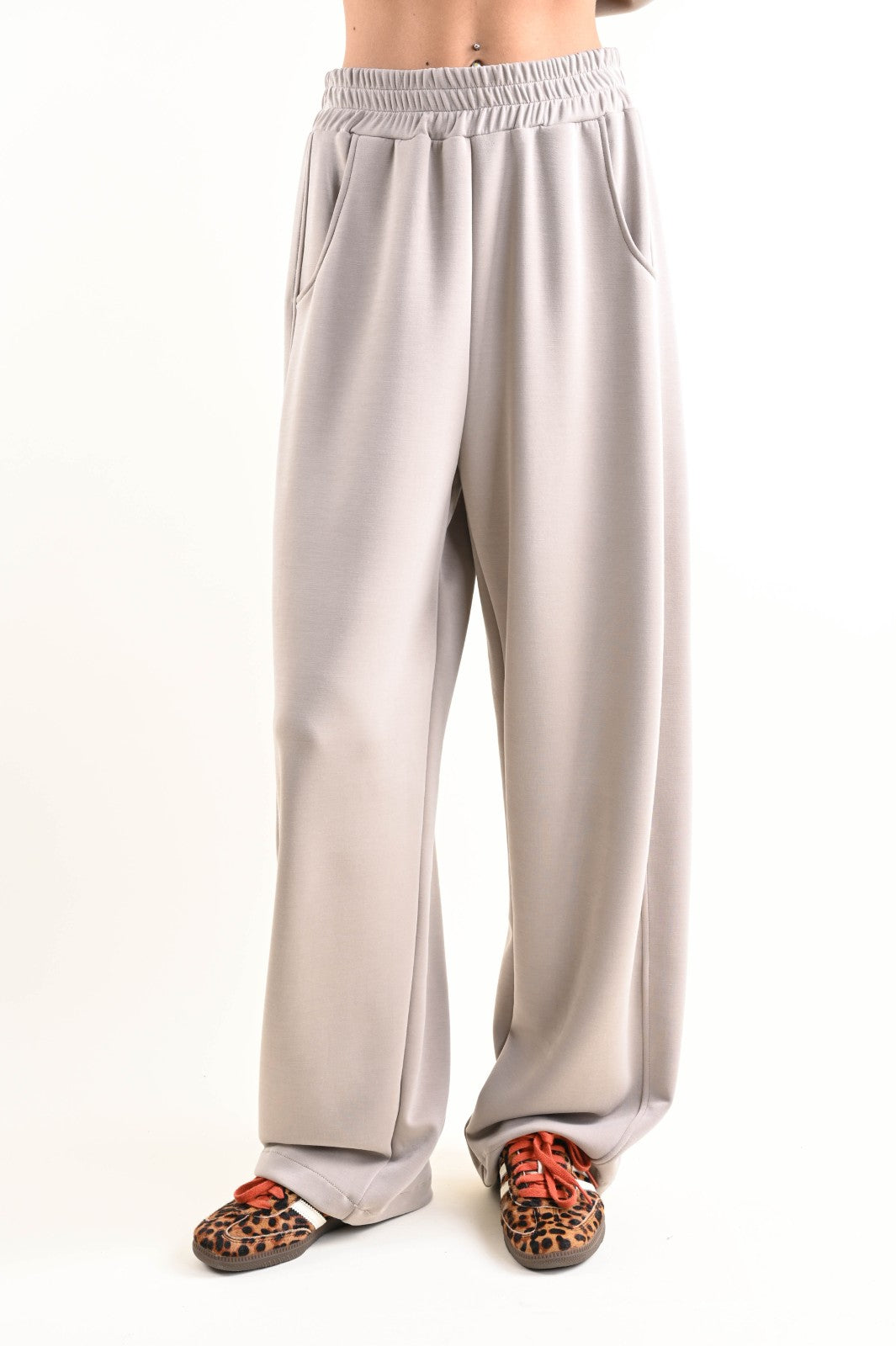 PANTALONI MORBIDI A PALAZZO SPORT