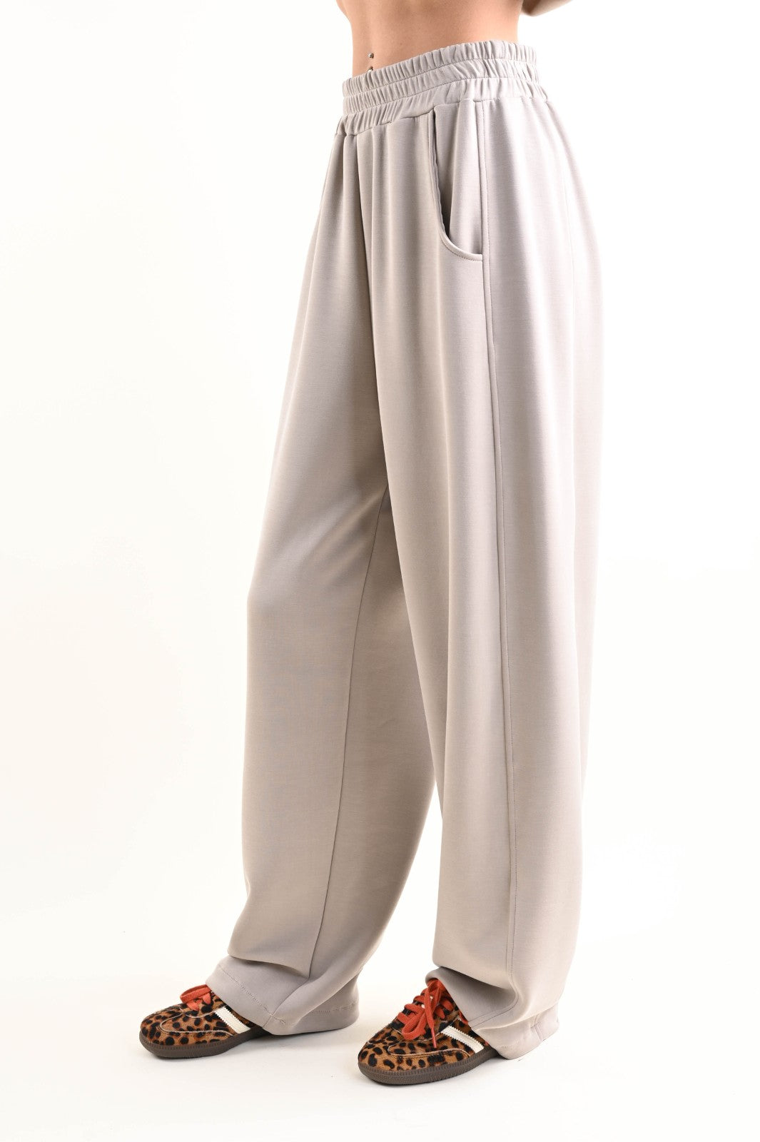 PANTALONI MORBIDI A PALAZZO SPORT