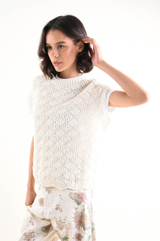 GILET IN MAGLIA LAVORATA