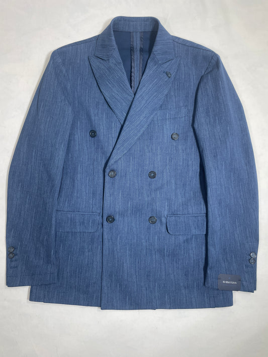 Giacca doppiopetto in tessuto strutturato