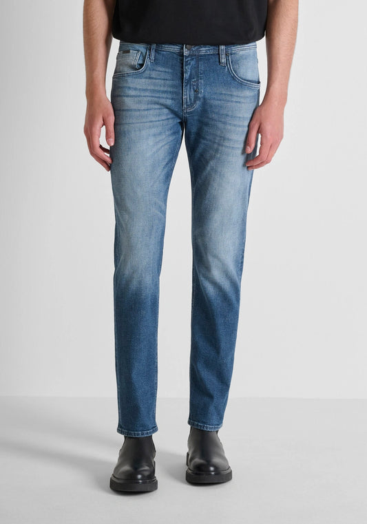 JEANS COMFORT TAPERED FIT "KURT" IN DENIM MALAGA BLUE
