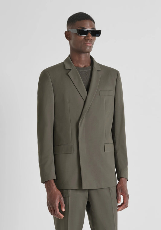 GIACCA DOPPIOPETTO REGULAR FIT "ALAN" IN VISCOSA ELASTICA