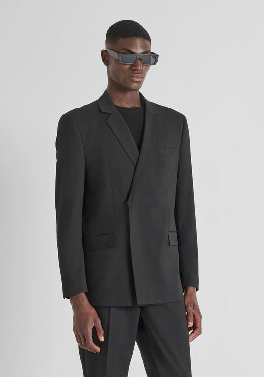 GIACCA DOPPIOPETTO REGULAR FIT "ALAN" IN VISCOSA ELASTICA