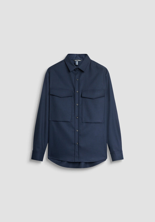 CAMICIA RELAXED FIT IN MISTO VISCOSA TOCCO CALDO