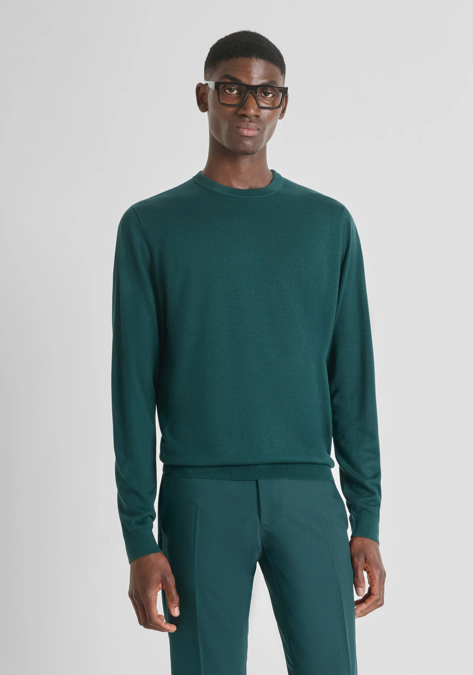 MAGLIA REGULAR FIT IN MISTO LANA