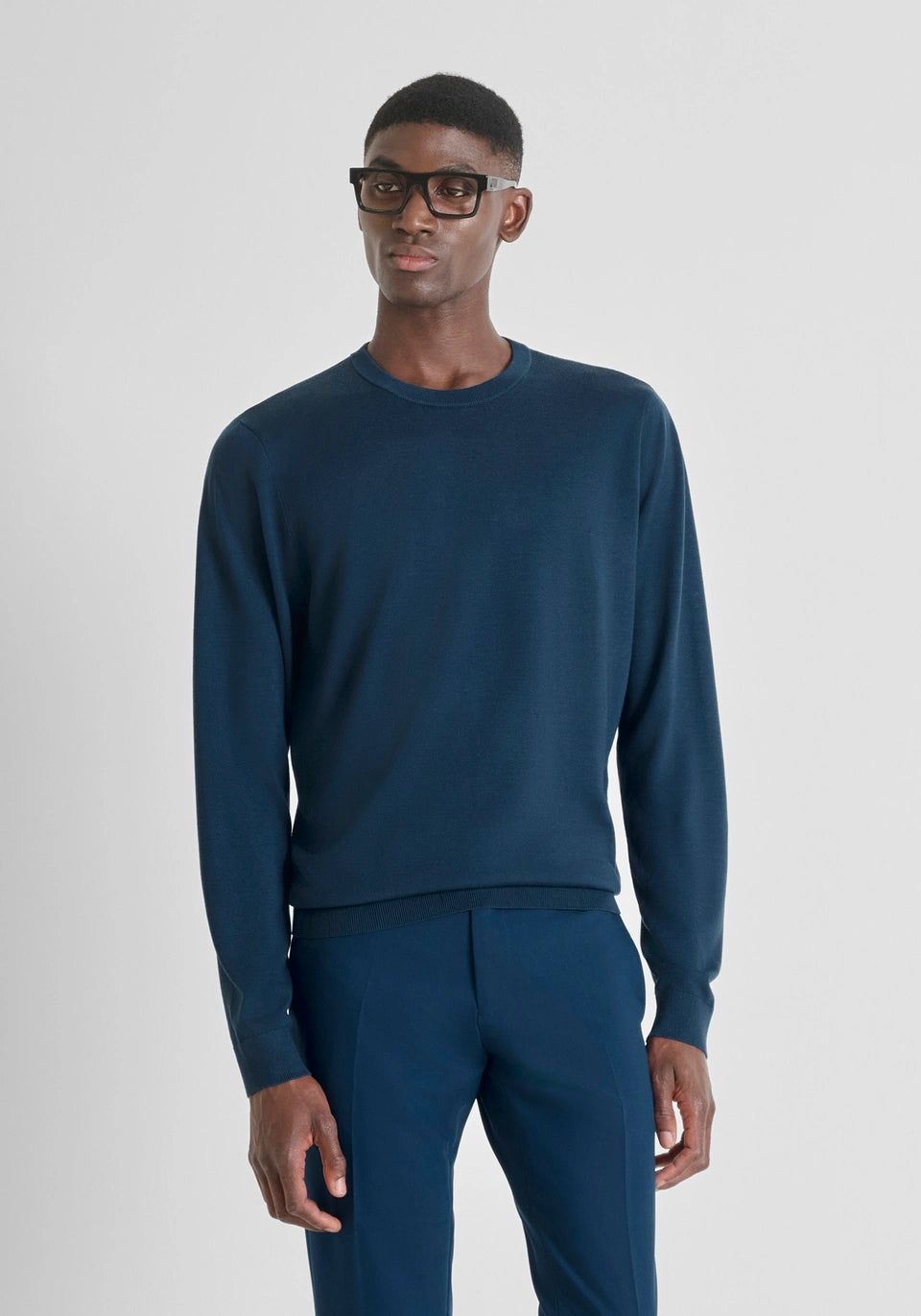 MAGLIA REGULAR FIT IN MISTO LANA