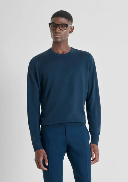 MAGLIA REGULAR FIT IN MISTO LANA