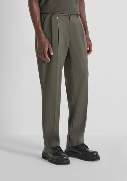 PANTALONI RELAXED FIT "ALAN" IN MISTO VISCOSA ELASTICA