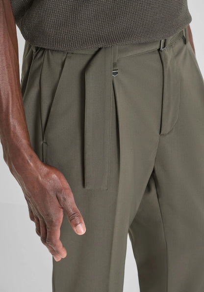 PANTALONI RELAXED FIT "ALAN" IN MISTO VISCOSA ELASTICA