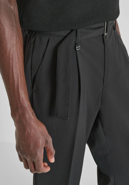PANTALONI RELAXED FIT "ALAN" IN MISTO VISCOSA ELASTICA
