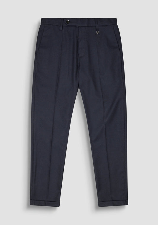 PANTALONI SLIM FIT ANKLE LENGHT "RAD" IN TWILL MISTO VISCOSA ELASTICA